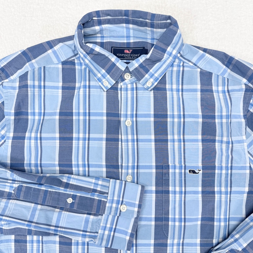 Vineyard Vines Shirt Mens Size Medium Classic Fit Tucker Shirt Blue Button Down
